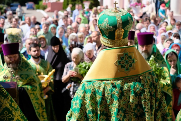 Праздник Пятидесятницы в храме Живоначальной Троицы в Останкино